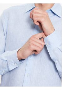 BOSS - Boss Koszula 50490234 Błękitny Slim Fit. Kolor: niebieski. Materiał: len #3