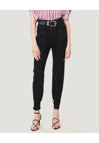 IRO PARIS - Czarne jeansy z przeszyciami Boucry. Stan: podwyższony. Kolor: czarny. Długość: długie #1