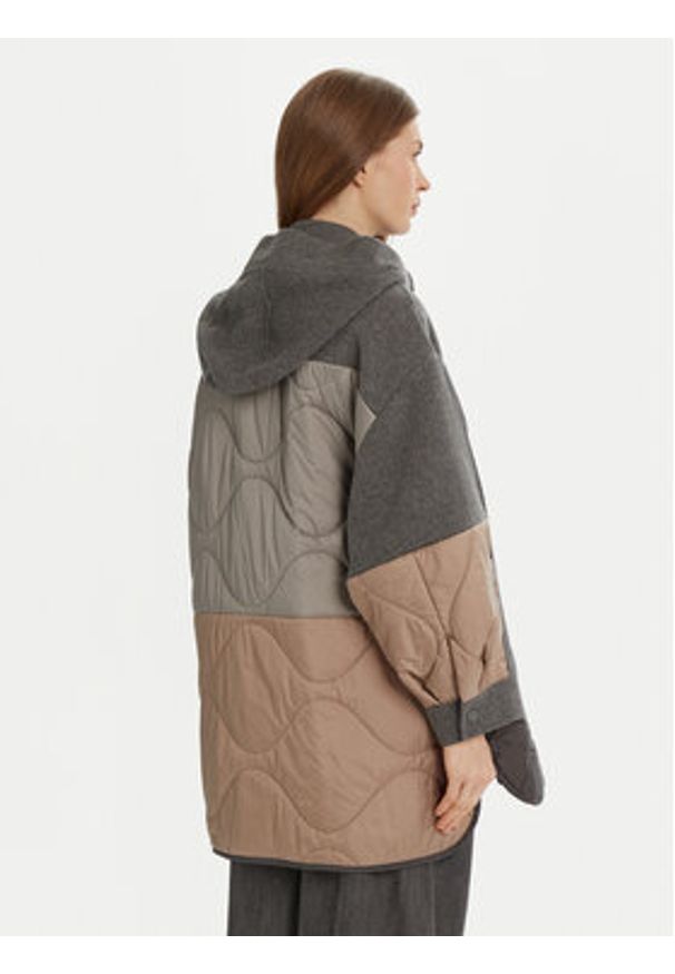 Weekend Max Mara Kurtka przejściowa Ossola 2515481011 Szary Relaxed Fit. Kolor: szary. Materiał: wełna, syntetyk