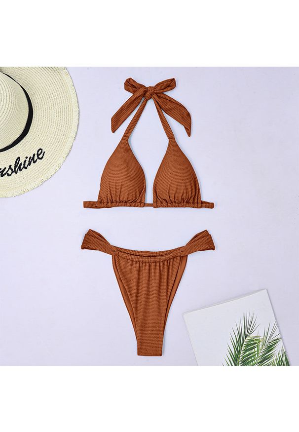 Intica - Bikini wiązane z regulowanymi ramiączkami na plażę i basen Deena. Materiał: materiał