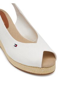TOMMY HILFIGER - Tommy Hilfiger Espadryle Flag Mid Wedge Espad Slingback FW0FW08595 Biały. Kolor: biały. Materiał: materiał #6