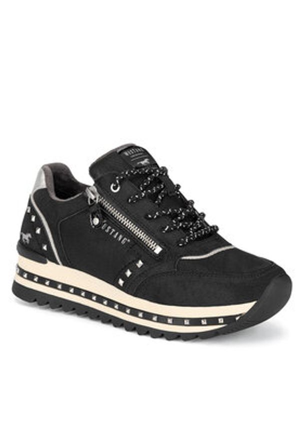 Mustang Sneakersy 1347-310 Czarny. Kolor: czarny. Materiał: materiał