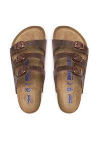 Birkenstock Klapki Florida 53901 Brązowy. Kolor: brązowy. Materiał: skóra #6