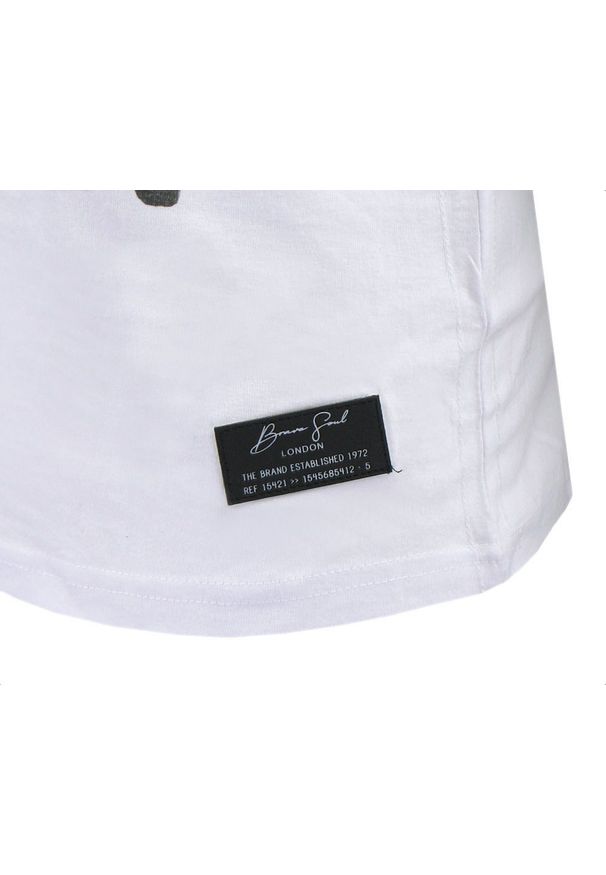 Bawełniany T-Shirt, Męski - Brave Soul - Retro Auta - Biały. Okazja: na co dzień. Kolor: biały. Materiał: bawełna. Wzór: nadruk. Sezon: wiosna, lato. Styl: retro