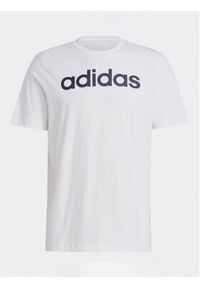 Adidas - adidas T-Shirt Essentials Single Jersey Linear Embroidered Logo T-Shirt IC9276 Biały Regular Fit. Kolor: biały. Materiał: bawełna #2