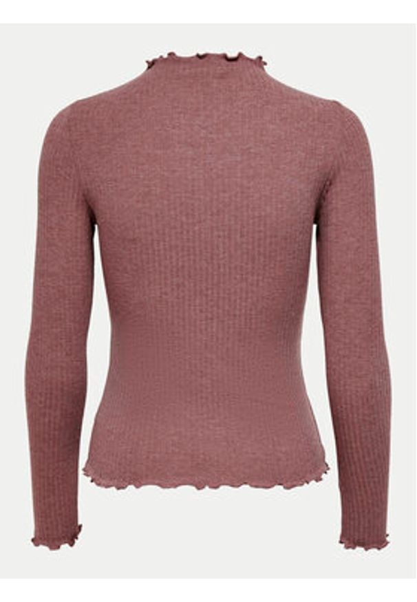 only - ONLY Bluzka Emma 15180040 Różowy Slim Fit. Kolor: różowy. Materiał: syntetyk