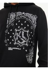 Karl Lagerfeld Jeans Bluza 245D1805 Czarny Regular Fit. Kolor: czarny. Materiał: bawełna #4