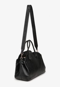Renee - Czarna Torebka Shopperka na Ramię z Paskiem Arovire. Kolor: czarny. Styl: klasyczny, biznesowy, casual, elegancki. Rodzaj torebki: na ramię #4