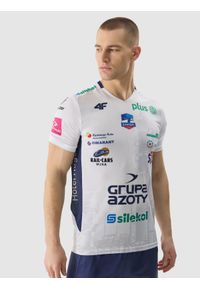 4f - Koszulka replika domowa z sezonu 2023/24 męska 4F x Grupa Azoty ZAKSA KK - multikolor. Okazja: do domu. Kolor: wielokolorowy. Materiał: dzianina. Wzór: nadruk. Sezon: lato. Styl: retro