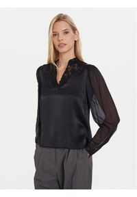 TwinSet - TWINSET Bluzka 252TT2243 Czarny Regular Fit. Kolor: czarny. Materiał: wiskoza