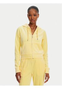 Juicy Couture Bluza Madison JCWA122001 Żółty Slim Fit. Kolor: żółty. Materiał: syntetyk