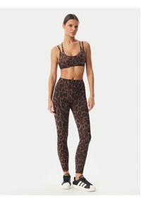 Adidas - adidas Biustonosz sportowy Optime Leopard Strappy KF5702 Brązowy. Kolor: brązowy. Materiał: syntetyk #4