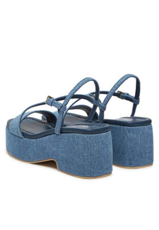 Pollini Sandały SA16318I0MTQ0707 Niebieski. Kolor: niebieski. Materiał: materiał