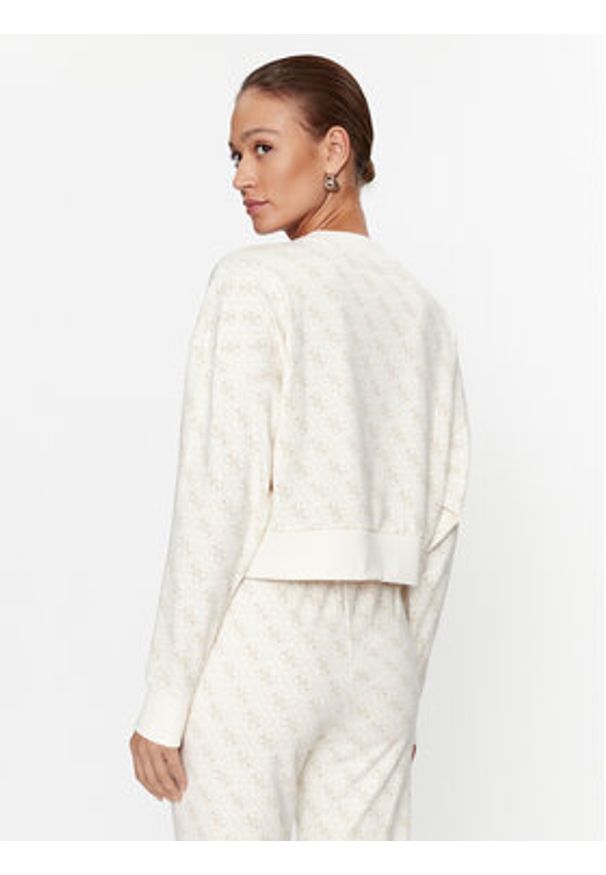 Guess Bluza W3BQ22 K9R31 Écru Regular Fit. Materiał: syntetyk, bawełna