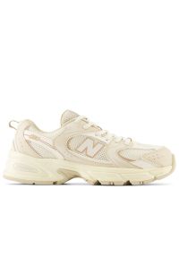 Buty New Balance GR530AA - beżowe. Okazja: na co dzień. Kolor: beżowy. Materiał: guma, materiał, syntetyk. Szerokość cholewki: normalna