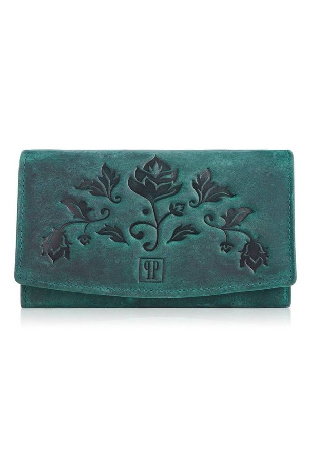 Zestaw prezentowy PAOLO PERUZZI ZUP-104-GR zielony. Kolor: zielony. Materiał: skóra