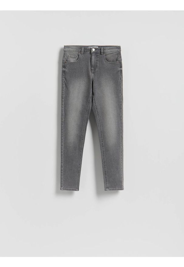 Reserved - Jeansy slim fit push up - jasnoszary. Kolor: szary