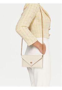 Pinko - PINKO Torebka Flat Purse Mini AI 25-26 PCPL 105347 A0F1 Écru. Materiał: skórzane #4