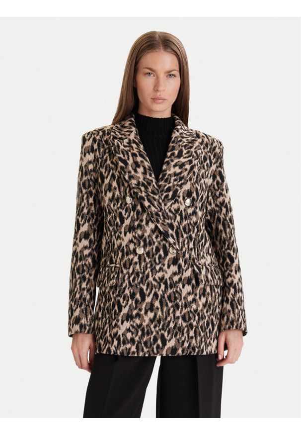 Maryley Marynarka 25IB112/36BE Beżowy Regular Fit. Kolor: beżowy. Materiał: syntetyk