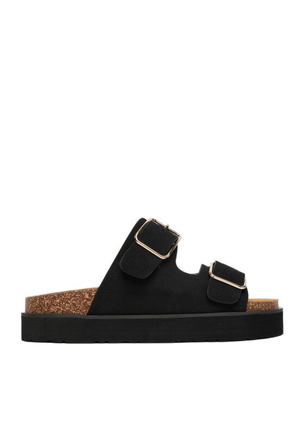 DeeZee Klapki CEO-LB-P2181 Czarny. Kolor: czarny. Materiał: skóra