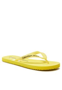 Calvin Klein Jeans Japonki Beach Sandal Monogram Tpu YM0YM00838 Żółty. Kolor: żółty