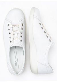 ecco - Sneakersy damskie białe ECCO Soft 2.0. Kolor: biały. Materiał: materiał. Sezon: lato #3