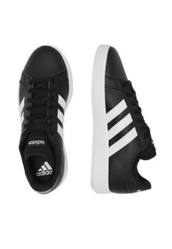 Adidas - adidas Sneakersy GRAND COURT BASE 2.0 GW9262 Czarny. Kolor: czarny. Materiał: materiał