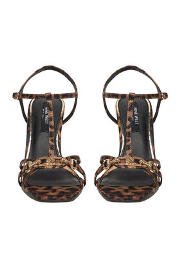 Nine West Sandały EO-SZ96690 Brązowy. Kolor: brązowy. Materiał: materiał