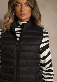 Renee - Czarna Kamizelka Ozdobiona Pikowaniem Soellame. Okazja: na co dzień. Kolor: czarny. Wzór: aplikacja. Styl: casual, street #5