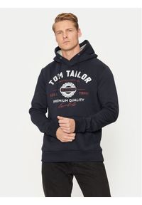 Tom Tailor Bluza 1043292 Granatowy Regular Fit. Kolor: niebieski. Materiał: bawełna