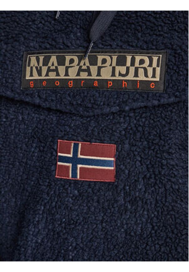 Napapijri Polar Burgee NP0A4GJ3 Granatowy Regular Fit. Kolor: niebieski. Materiał: syntetyk, polar