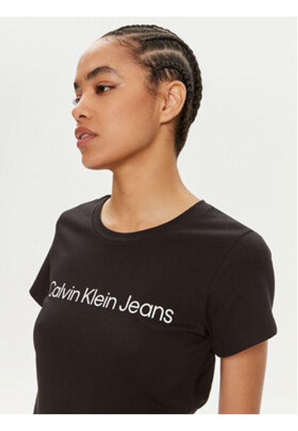 Calvin Klein Jeans Komplet 2 t-shirtów J20J220161 Czarny Slim Fit. Kolor: czarny. Materiał: bawełna