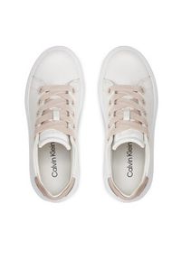 Calvin Klein Sneakersy Cupsole Lace Up Lth HW0HW02085 Biały. Kolor: biały