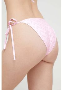 Juicy Couture dwuczęściowy strój kąpielowy kolor różowy lekko usztywniona miseczka. Kolor: różowy. Materiał: materiał #7