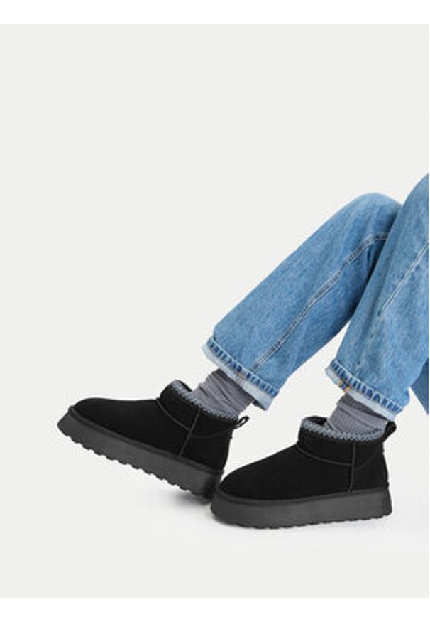 Badura Śniegowce EO-ANGIE-TS6290 Czarny. Kolor: czarny. Materiał: skóra, zamsz