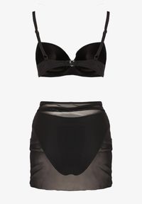 Renee - Czarne Bikini Majtki Typu Figi Marszczony Biustonosz i Pareo Natovena. Kolor: czarny #5