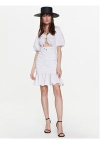 Pinko Sukienka letnia 100564 Y817 Biały Regular Fit. Kolor: biały. Materiał: bawełna. Sezon: lato #3