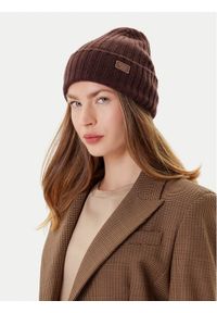 Weekend Max Mara Czapka Ritmo 2525576035 Brązowy. Kolor: brązowy. Materiał: wełna, materiał