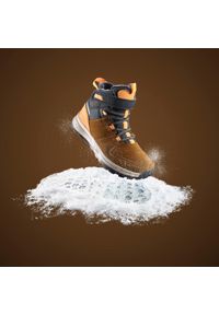 quechua - Buty turystyczne dla dzieci Quechua SH500 Warm zapinane na rzep wodoodporne. Zapięcie: rzepy. Kolor: pomarańczowy, wielokolorowy, szary, brązowy. Sezon: zima