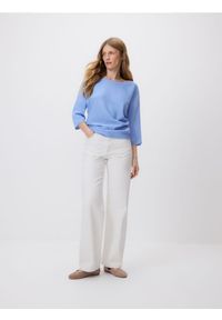 Reserved - Sweter z wiskozą - jasnoniebieski. Kolor: niebieski. Materiał: wiskoza #1