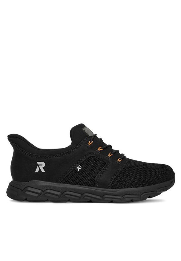 Rieker Półbuty M9050-00 Czarny. Kolor: czarny. Materiał: materiał
