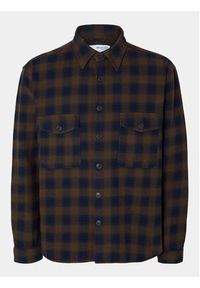 Selected Homme Koszula 16090168 Brązowy Loose Fit. Kolor: brązowy. Materiał: bawełna #6