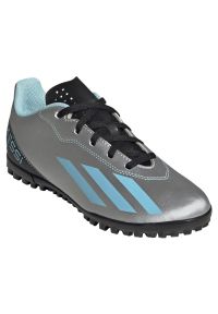 Adidas - Buty piłkarskie adidas X Crazyfast Messi.4 Tf Jr IE4068 szare odcienie szarości. Zapięcie: sznurówki. Kolor: szary. Materiał: guma, syntetyk. Sport: piłka nożna #5