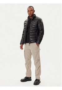 Parajumpers Kurtka skórzana Ernie 25WMPMJKLE02 Czarny Slim Fit. Kolor: czarny. Materiał: skóra #5