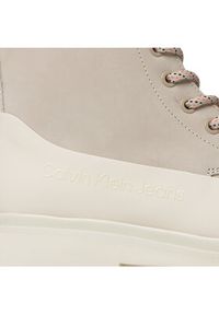 Calvin Klein Jeans Botki Chunky Combat Laceup Boot Rub YW0YW01066 Szary. Kolor: szary. Materiał: nubuk, skóra #6
