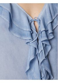 Guess Bluzka W3RH58 WF5K0 Niebieski Regular Fit. Kolor: niebieski. Materiał: jedwab, wiskoza #4