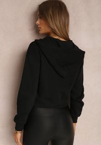 Renee - Czarna Bluza Zasuwana z Kapturem Bikatu. Typ kołnierza: kaptur. Kolor: czarny. Materiał: polar, tkanina, wiskoza. Długość: krótkie. Styl: sportowy #5