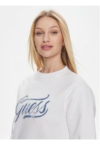 Guess Bluza Cn Stones Logo W4RQ14 KB681 Biały Regular Fit. Kolor: biały. Materiał: bawełna