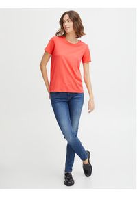 Fransa T-Shirt 20605388 Koralowy Regular Fit. Kolor: pomarańczowy. Materiał: bawełna #4