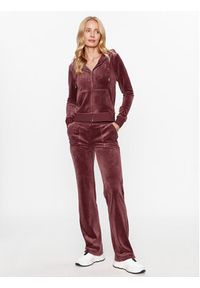 Juicy Couture Spodnie dresowe Del Ray JCAP180 Bordowy Straight Fit. Kolor: czerwony. Materiał: syntetyk #3